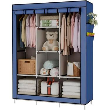 Imagem de Guarda Roupa Dobrável Armario Desmontável Organizador Roupas 8 Divisor