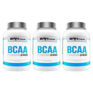 Imagem de Kit 3x BCAA 2400 - 200 cáps – BRN Foods-Unissex