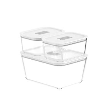 Imagem de Kit de potes de vidro hermético Ou 2,4L e 725ml Linha Fresh Lock