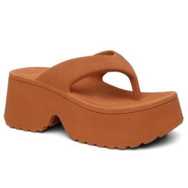 Imagem de Sandália Plataforma Feminina Estilo Chunky Salto Alto Confortável Solado Tratorado Tendência Fashion-Feminino