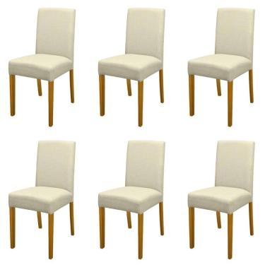 Imagem de Kit 6 Cadeiras de Jantar Estofadas Madeira Maciça Multimóveis CR15023