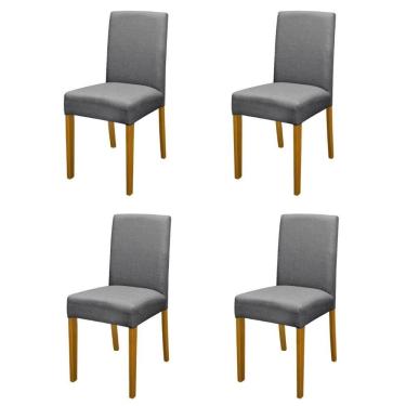 Imagem de Kit 4 Cadeiras de Jantar Estofadas Madeira Maciça Multimóveis CR15021