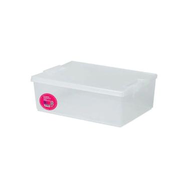 Imagem de Caixa Organizadora com Tampa e Trava 9 Litros - Transparente - Paramount