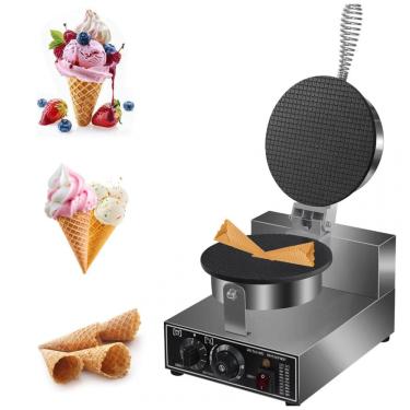 Imagem de CHOLISM Máquina Elétrica de Casquinha de Sorvete 1300W com Revestimento Antiadere^nte para Sorvete e Waffle