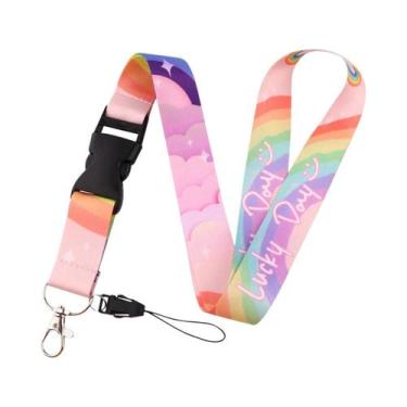 Imagem de Cordão De Pescoço Com Estampa De Borboleta E Lua, Suporte Para Crachá 