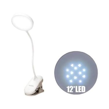 Imagem de Luminária De Mesa LED Recarregável USB Com Grampo Dobrável, Luz Noturn