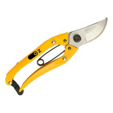 Imagem de Tesoura De Poda Manual Com Trava E Mola Curvo Com Lâmina De Aço Oz