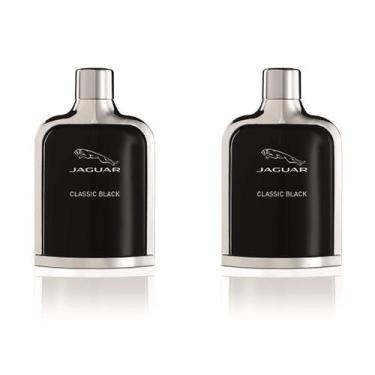 Imagem de Perfume Jaguar Classic Black para homens 100ml (pacote com 2)