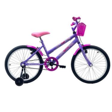 Imagem de Bicicleta Infantil Aro 20 C/ Rodas Doll - Route, Violeta