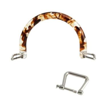 Imagem de Alças De Resina Em Formato U Para Bolsas, Fecho Kiss Lock, Estrutura P