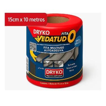 Imagem de Fita Adesiva Alumínio Tapa Goteira 15cm x 10mts DRYKO
