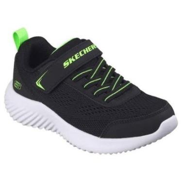 Imagem de Tênis Casual Skechers Bounder Preto Juvenil - Preto-Masculino