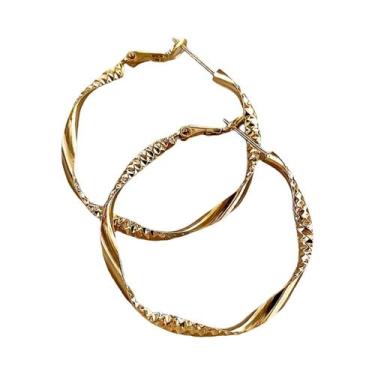 Imagem de Brincos De Argola Grandes E Elegantes Para Mulheres, Joias De Moda Com