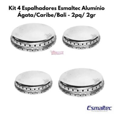 Imagem de Kit Espalhadores De Alumínio 2 grande + 2 pequeno Fogão Esmaltec Ágata