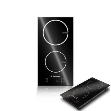 Imagem de Fogão Cooktop Elétrico Chef Express De Indução Vitrocerâmica 3500w 2 B
