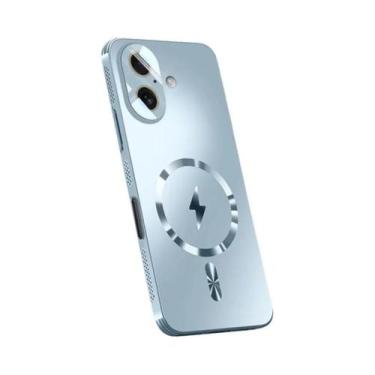 Imagem de Capa Magnética Fosca Para Magsafe iPhone 17 16 15 14 13 12 pro Max Com