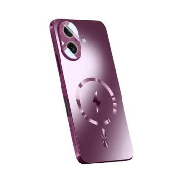 Imagem de Capa Magnética Fosca Para Magsafe iPhone 17 16 15 14 13 12 pro Max Com