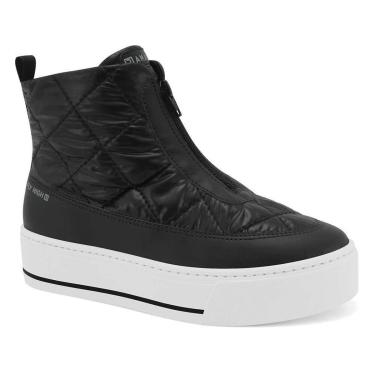 Imagem de Tênis Boot Feminino Zíper Nylon Matelassê Preto Ramarim 2297132-0001-Feminino