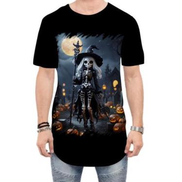 Imagem de Camiseta Longline Bruxa Caveira Halloween 17 - Kasubeck Store®, G