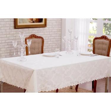 Imagem de Toalha De Mesa Jacquard Quadrada 1,35m x 1,35m - Jr Decorações, Palha