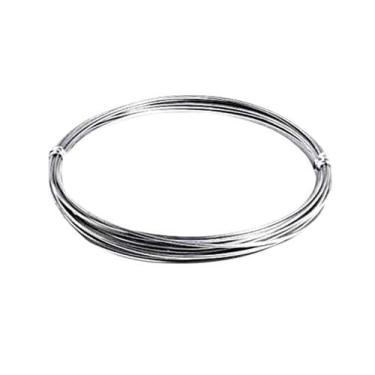 Imagem de Arame, Fio de Aço Inox Polido Brilhante Mole 0,45mm, 10 Metros, AISI 3