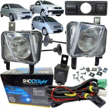 Imagem de Kit farol de milha auxiliar chevrolet gm meriva montana corsa 2003 a 2