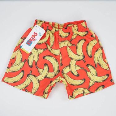 Imagem de Bermuda Infantil Tactel Estampa Bananas - XIKids, 3