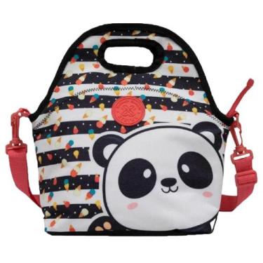 Imagem de Lancheira Escolar Panda Preto Branco Termica College Xeryus, Preto