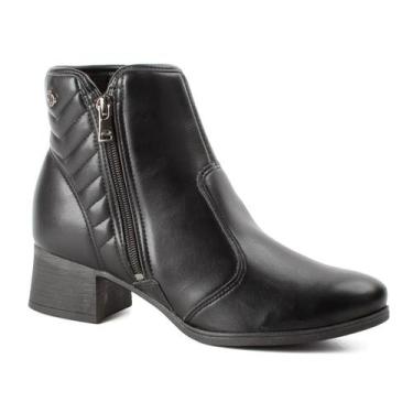 Imagem de Bota Feminina Dakota Ankle Boot Salto Baixo Cano Curto D2453 Preto, 38