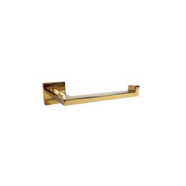 Imagem de Papeleira papel higiênico dourada dourado italy line banheiro eterna i