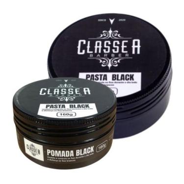 Imagem de Pomada Black Classe A Barber 160g Disfarça Fios Brancos e Modela o Dia