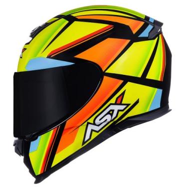 Imagem de Capacete Asx Eagle Explorer Brilho Preto/Amarelo/Laranja, 58