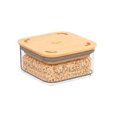 Imagem de Pote Hermético Cristal com Tampa em Bambu 230ml, linha Modo Coza