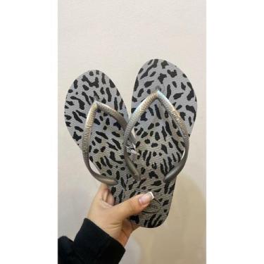 Imagem de Chinelo Slim Animals Original - Havaianas, Cinza, 33/34