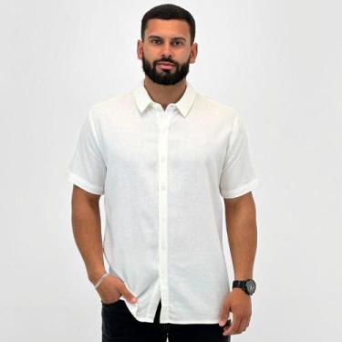 Imagem de Camisa Mormaii Manga Curta em Linho Mormaii, GG, Off white