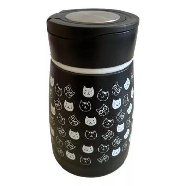 Imagem de Garrafinha Cute Infantil Inox Gato Gatinho Pequeno 280ml - Wincy, Pret