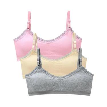 Imagem de Sutiãs De Treinamento Para Meninas Com Renda, Algodão Macio, Acolchoad