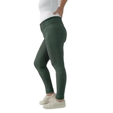 Imagem de Legging Plus Size G1 G2 G3 G4 G5 G6 Jacar Jacquard PINA, G1, Verde