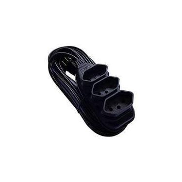 Imagem de Extensão Trifásica 2P+T 2,5M 10A 250V Preto Ilumi