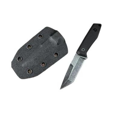 Imagem de Faca De Chaveiro Stonewashed Com Lâmina Fixa 8Cr13mov E Cabo G10, Mini