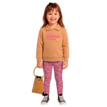 Imagem de Legging Infantil Menina Pied Oncinha Alphabeto Pink, Pink, 4
