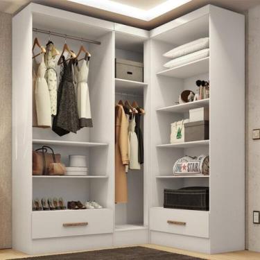 Imagem de Closet Modulado de Canto 3 Peças 2 Gavetas Smart Plus - Espresso Móvei