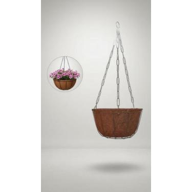 Imagem de Vaso Fibra Coco Corrente 23cm Pendurar Plantas - Congratulations Store