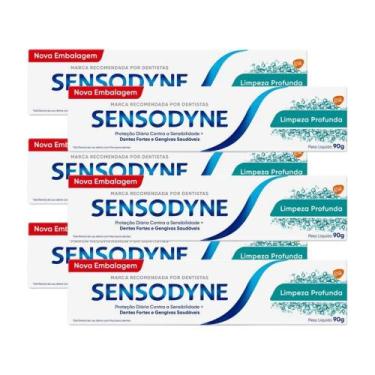 Imagem de Kit 6 unidades Creme Dental Limpeza Profunda 90g - Sensodyne