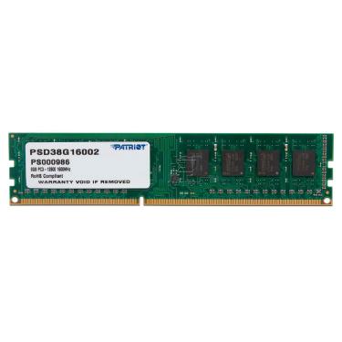 Imagem de Memória para pc 8GB DDR3 1600Mhz Patriot Signature PSD38G16002 Computador