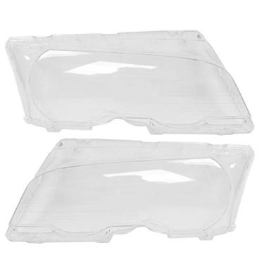 Imagem de Lente de farol compatível com E46 Série 3 2DR 99-03, M3 Pre-facelift 01-06, capa de lente de farol frontal transparente para carro 63126904297 63126904298 63128377277 6312837728