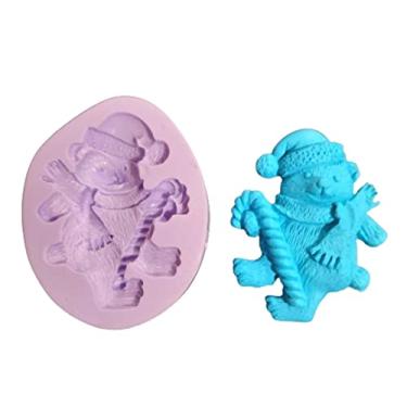 Imagem de Confeitaria dos moldes, F901 MOLDE DE SILICONE URSO DE NATAL CONFEITARIA ARTESANATO