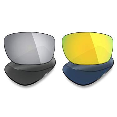 Imagem de 2 pares de lentes polarizadas de substituição da Mryok para óculos de sol Oakley Splinter – Opções