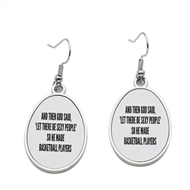 Imagem de Brinco He Made Basketball Players – Brincos com pingente para meninas – Presente de festa de aniversário dos namorados