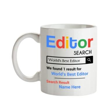 Imagem de Caneca de edição personalizada - Presentes de editor personalizados - Presente de aniversário do editor - Personalizado com o seu nome de editor - Caneca de café de 325 ml